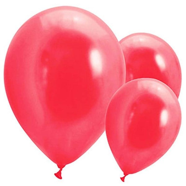 KBK Market Lateks Metalik Balon Kırmızı 10 Adet