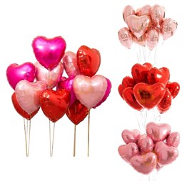 KBK Market 10 Adet Kalp Balon Seti- Renk Seçenekli Romantik Kalp Balon