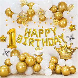 KBK Market Happy Birthday Folyo Balon Doğum Günü Seti