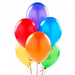 KBK Market Lateks Metalik Balon-10 Adet Karışık