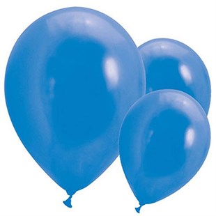 KBK Market Lateks Metalik Balon Lacivert 10 Adet