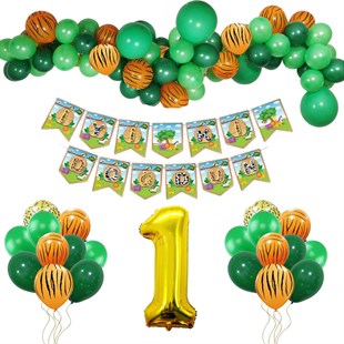KBK Market Safari Zincir Balon Seti- Safari Doğum Günü Seti